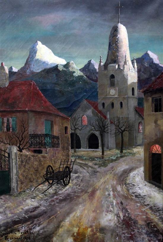 § Josselin Bodley (1893-1974) Pyrenees, 21.75 x 15in.